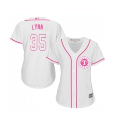 Women's Texas Rangers #35 Lance Lynn Replica White Fashion Cool Base Baseball Jersey