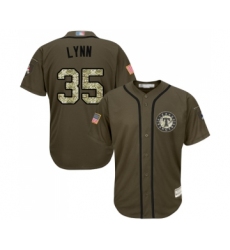 Youth Texas Rangers #35 Lance Lynn Authentic Green Salute to Service Baseball Jersey