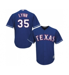 Youth Texas Rangers #35 Lance Lynn Replica Royal Blue Alternate 2 Cool Base Baseball Jersey