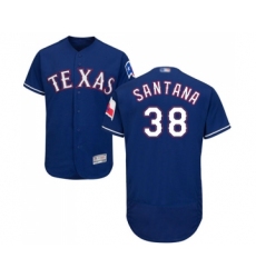Men's Texas Rangers #38 Danny Santana Royal Blue Alternate Flex Base Authentic Collection Baseball Jersey