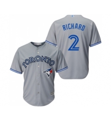 Youth Toronto Blue Jays #2 Clayton Richard Replica Grey Road Baseball Jersey