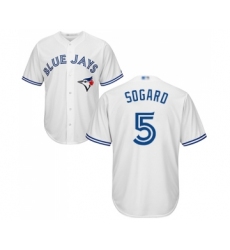Youth Toronto Blue Jays #5 Eric Sogard Replica White Home Baseball Jersey