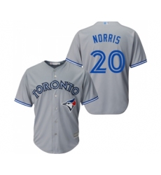 Men's Toronto Blue Jays #20 Bud Norris Replica Grey Road Baseball Jersey
