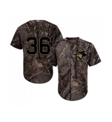 Men's Toronto Blue Jays #36 Clay Buchholz Authentic Camo Realtree Collection Flex Base Baseball Jersey