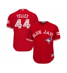 Men's Toronto Blue Jays #44 Rowdy Tellez Replica Scarlet Alternate Cool Base Baseball Jersey