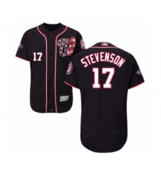 Men's Washington Nationals #17 Andrew Stevenson Navy Blue Alternate Flex Base Authentic Collection 2019 World Series Bound Baseball Jersey