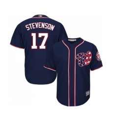 Youth Washington Nationals #17 Andrew Stevenson Replica Navy Blue Alternate 2 Cool Base Baseball Jersey