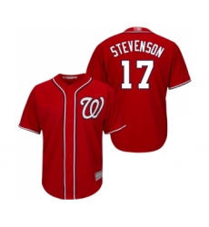 Youth Washington Nationals #17 Andrew Stevenson Replica Red Alternate 1 Cool Base Baseball Jersey