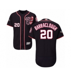 Men's Washington Nationals #20 Kyle Barraclough Navy Blue Alternate Flex Base Authentic Collection 2019 World Series Bound Baseball Jersey