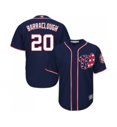 Men's Washington Nationals #20 Kyle Barraclough Replica Navy Blue Alternate 2 Cool Base Baseball Jersey
