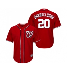 Men's Washington Nationals #20 Kyle Barraclough Replica Red Alternate 1 Cool Base Baseball Jersey