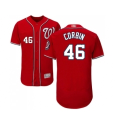 Men's Washington Nationals #46 Patrick Corbin Red Alternate Flex Base Authentic Collection Baseball Jersey