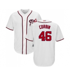 Men's Washington Nationals #46 Patrick Corbin Replica White Home Cool Base Baseball Jersey