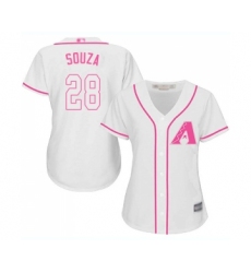 Women's Arizona Diamondbacks #28 Steven Souza Replica White Fashion Baseball Jersey