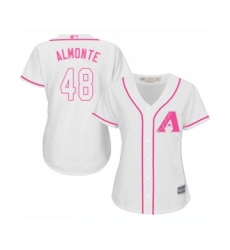 Women's Arizona Diamondbacks #48 Abraham Almonte Replica White Fashion Baseball Jersey