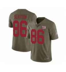 Men's New York Giants #86 Darius Slayton Limited Olive 2017 Salute to Service Football Jersey