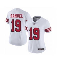 Women's San Francisco 49ers #19 Deebo Samuel Limited White Rush Vapor Untouchable Football Jersey