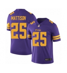 Men's Minnesota Vikings #25 Alexander Mattison Limited Purple Rush Vapor Untouchable Football Jersey