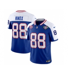 Men's Nike Buffalo Bills #88 Dawson Knox Blue White 2023 F.U.S.E. 75th Anniversary Throwback Vapor Untouchable Limited Football Stitched Jersey