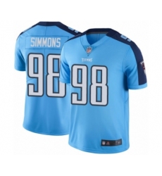 Youth Tennessee Titans #98 Jeffery Simmons Limited Light Blue Rush Vapor Untouchable Football Jersey