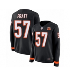 Women's Cincinnati Bengals #57 Germaine Pratt Limited Black Therma Long Sleeve Football Jersey