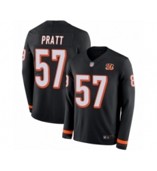 Youth Cincinnati Bengals #57 Germaine Pratt Limited Black Therma Long Sleeve Football Jersey