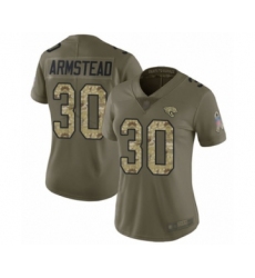 Women's Jacksonville Jaguars #30 Ryquell Armstead Limited Olive Camo 2017 Salute to Service Football Jersey