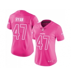 Women's Jacksonville Jaguars #47 Jake Ryan Limited Pink Rush Fashion Football Jersey