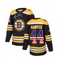 Youth Boston Bruins #44 Steven Kampfer Authentic Black USA Flag Fashion 2019 Stanley Cup Final Bound Hockey Jersey