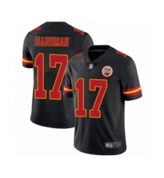 Youth Kansas City Chiefs #17 Mecole Hardman Limited Black Rush Vapor Untouchable Football Jersey