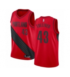 Women's Portland Trail Blazers #43 Anthony Tolliver Swingman Red Basketball Jersey Statement Edition