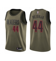Men's Portland Trail Blazers #44 Mario Hezonja Swingman Green Salute to Service Basketball Jersey
