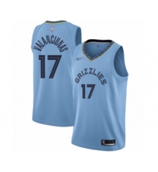 Men's Memphis Grizzlies #17 Jonas Valanciunas Authentic Blue Finished Basketball Jersey Statement Edition