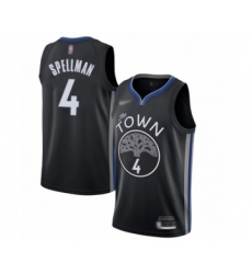Youth Golden State Warriors #4 Omari Spellman Swingman Black Basketball Jersey - 2019 20 City Edition