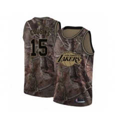 Men's Los Angeles Lakers #15 DeMarcus Cousins Swingman Camo Realtree Collection Basketball Jersey