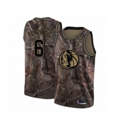 Men's Dallas Mavericks #6 Kristaps Porzingis Swingman Camo Realtree Collection Basketball Jersey