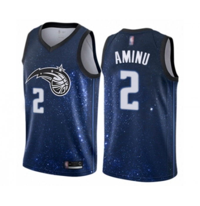 Men's Orlando Magic #2 Al-Farouq Aminu Authentic Blue Basketball Jersey - City Edition