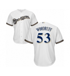 Youth Milwaukee Brewers #53 Brandon Woodruff Authentic White Alternate Cool Base Baseball Jersey