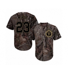 Youth Texas Rangers #23 Mike Minor Authentic Camo Realtree Collection Flex Base Baseball Jersey