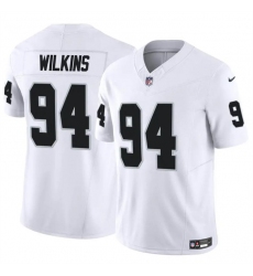 Men's Las Vegas Raiders #94 Christian Wilkins White 2024 F.U.S.E Vapor Football Stitched Jersey