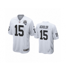 Men's Oakland Raiders #15 Nelson Agholor White 2020 Inaugural Season Game Jersey