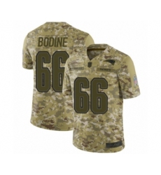 Men's New England Patriots #66 Russell Bodine Limited Camo 2018 Salute to Service Football Jersey