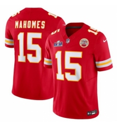 Men's Kansas City Chiefs #15 Patrick Mahomes Red 2023 F U S E Vapor Untouchable Limited Stitched 2024 Super Bowl LVIII Jersey
