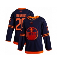 Youth Edmonton Oilers #26 Brandon Manning Authentic Navy Blue Alternate Hockey Jersey