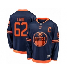 Men's Edmonton Oilers #62 Raphael Lavoie Authentic Navy Blue Alternate Fanatics Branded Breakaway Hockey Jersey