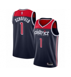 Men's Washington Wizards #1 Admiral Schofield Authentic Navy Blue Finished Basketball Jersey - Statement Edition