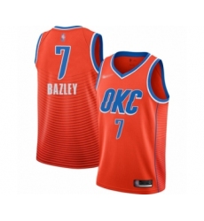 Women's Oklahoma City Thunder #7 Darius Bazley Swingman Orange Finished Basketball Jersey - Statement Edition