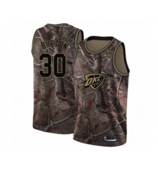 Women's Oklahoma City Thunder #30 Deonte Burton Swingman Camo Realtree Collection Basketball Jersey