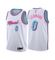 Youth Miami Heat #0 Meyers Leonard Swingman White Basketball Jersey - City Edition