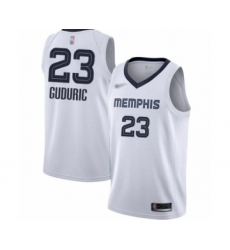 Youth Memphis Grizzlies #23 Marko Guduric Swingman White Finished Basketball Jersey - Association Edition